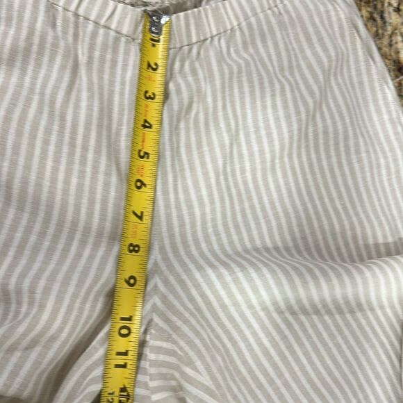 Eileen Fisher Hemp Organic Cotton Tapered Leg Two Tone Beige Pants Size M - Picture 10 of 10